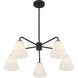Blair 5 Light 30 inch Matte Black Chandelier Ceiling Light